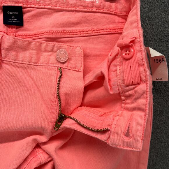 Gap Kids 1969 Jeans Girls 14 Neon Pink Super Skinny Skimmer Stretch adjustable w - Picture 13 of 16
